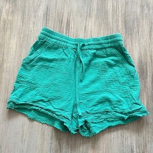 Monrow High Waist Gauze Shorts